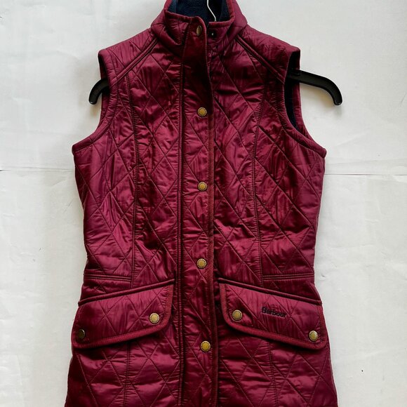 Barbour Cavalry Gilet Vest Burgundy US 4 - Picture 8 of 8